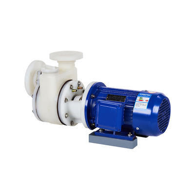 What are the key features of a corrosion-resistant plastic self-priming pump that make it suitable for specific industrial applications?